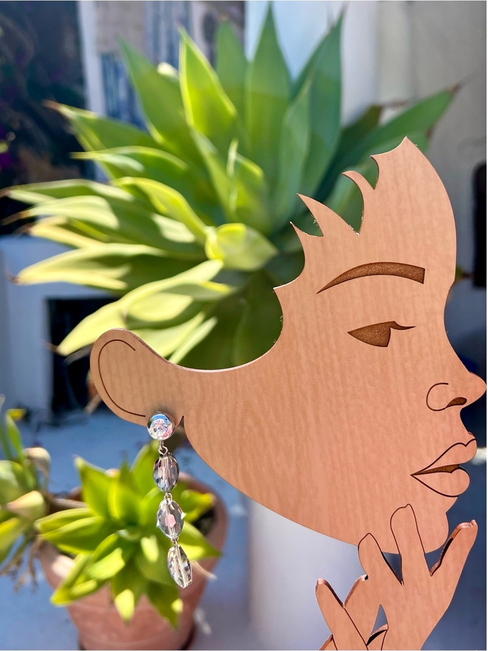 Anthropologie Multi Crystal Drop Earrings
